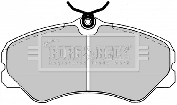 BORG & BECK Комплект тормозных колодок, дисковый тормоз BBP1125
